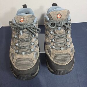 Merrell Womens sz 7.5W Moab3 Waterproof Hiking Shoes Gray/Blue JS500160WZ Vibram